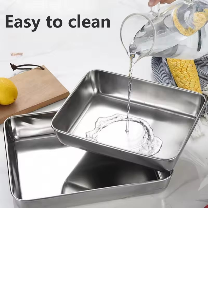 Food Storage Container 304 304 Stainless Steel Food Container with Cover Storage Meat, Vegetable and Fruit Crisper