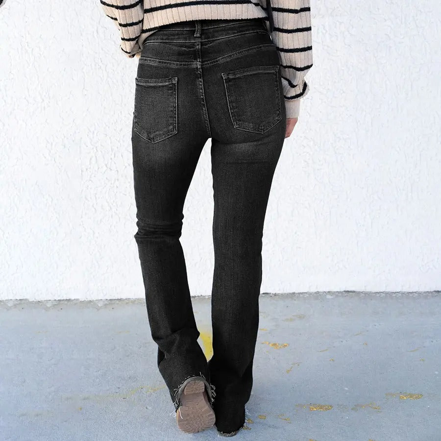 High Rise Bootcut Double Button Jeans(Buy 2 Free Shipping)π¦