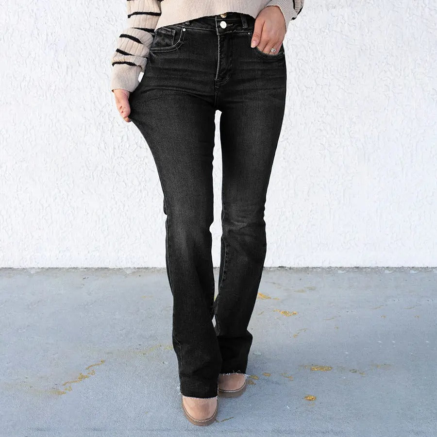 High Rise Bootcut Double Button Jeans(Buy 2 Free Shipping)π¦