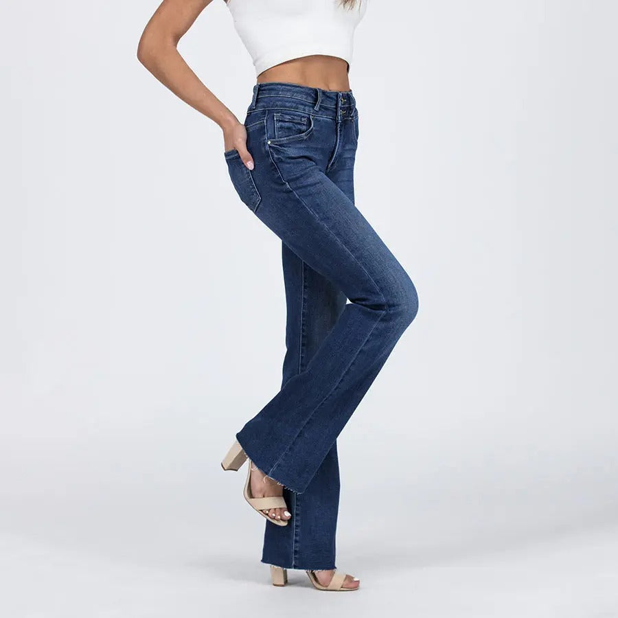 High Rise Bootcut Double Button Jeans(Buy 2 Free Shipping)π¦
