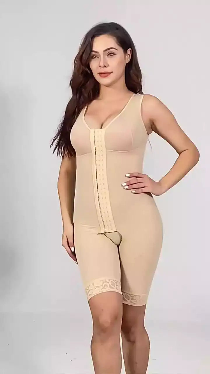 Body shaping jumpsuit bottom zipper buckle strong pressure abdomen waist hip lifting body shaping clothes