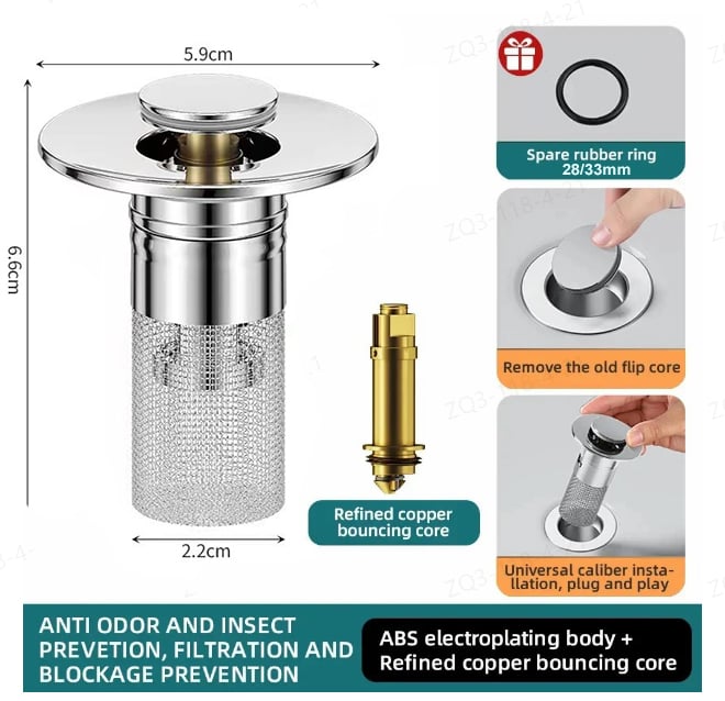 🔥Hot Summer Sale✔️Isolate odor and prevent cockroaches-Stainless Steel Floor Drain Filter (50% OFF)