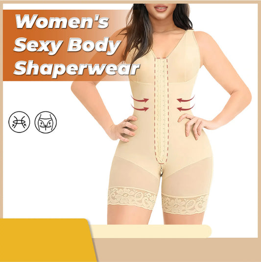 Body shaping jumpsuit bottom zipper buckle strong pressure abdomen waist hip lifting body shaping clothes
